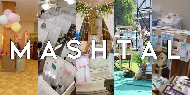 Moments from past Mashtal exhibitions: stalls, decor and visitors