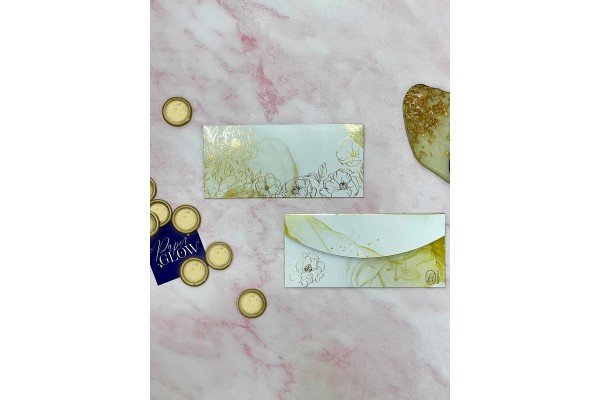 Gold Dust Floral Envelope (Set of 12)